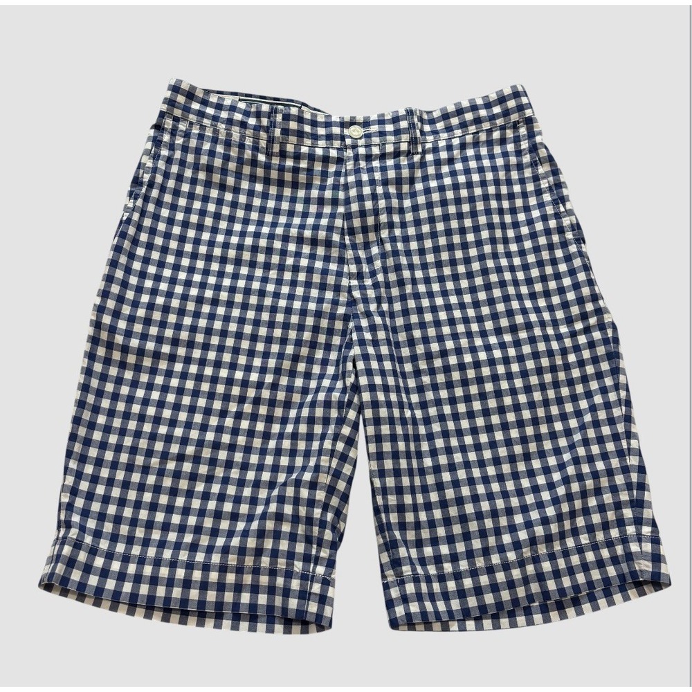Polo Ralph Lauren Men's 33 Gingham Check Shorts 100% Cotton Blue White Preppy